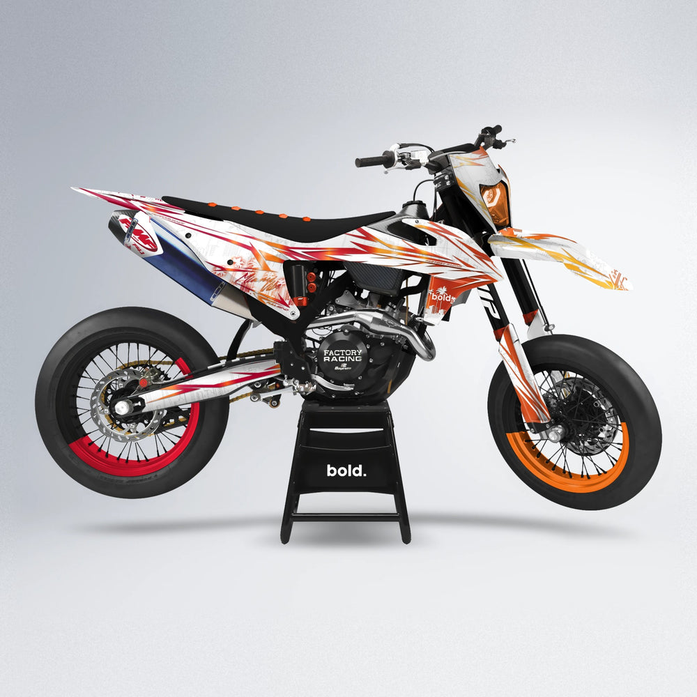 VICTORY supermoto graphics kit in Red & Orange