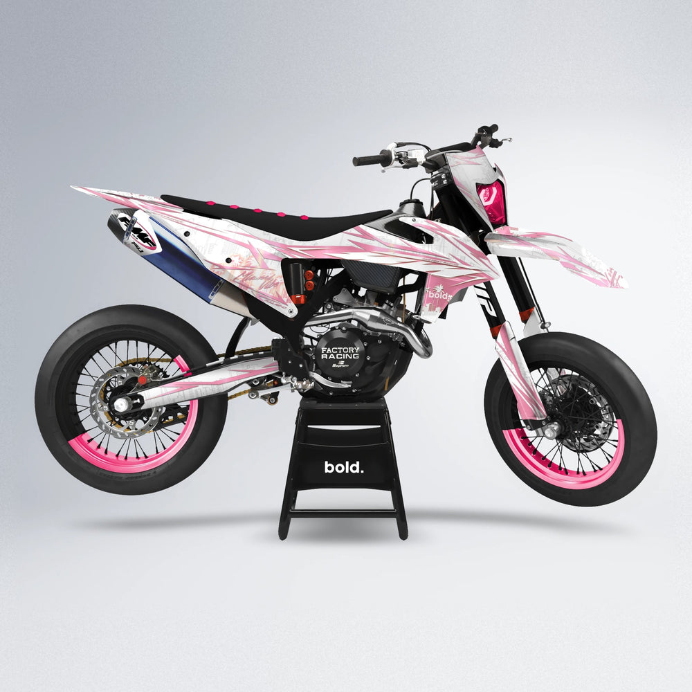 VICTORY supermoto graphics kit in Sakura Pink