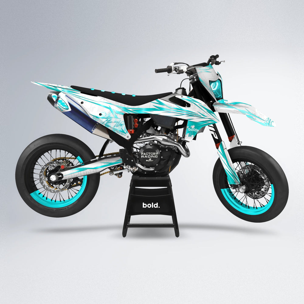 VICTORY supermoto graphics kit in Teal