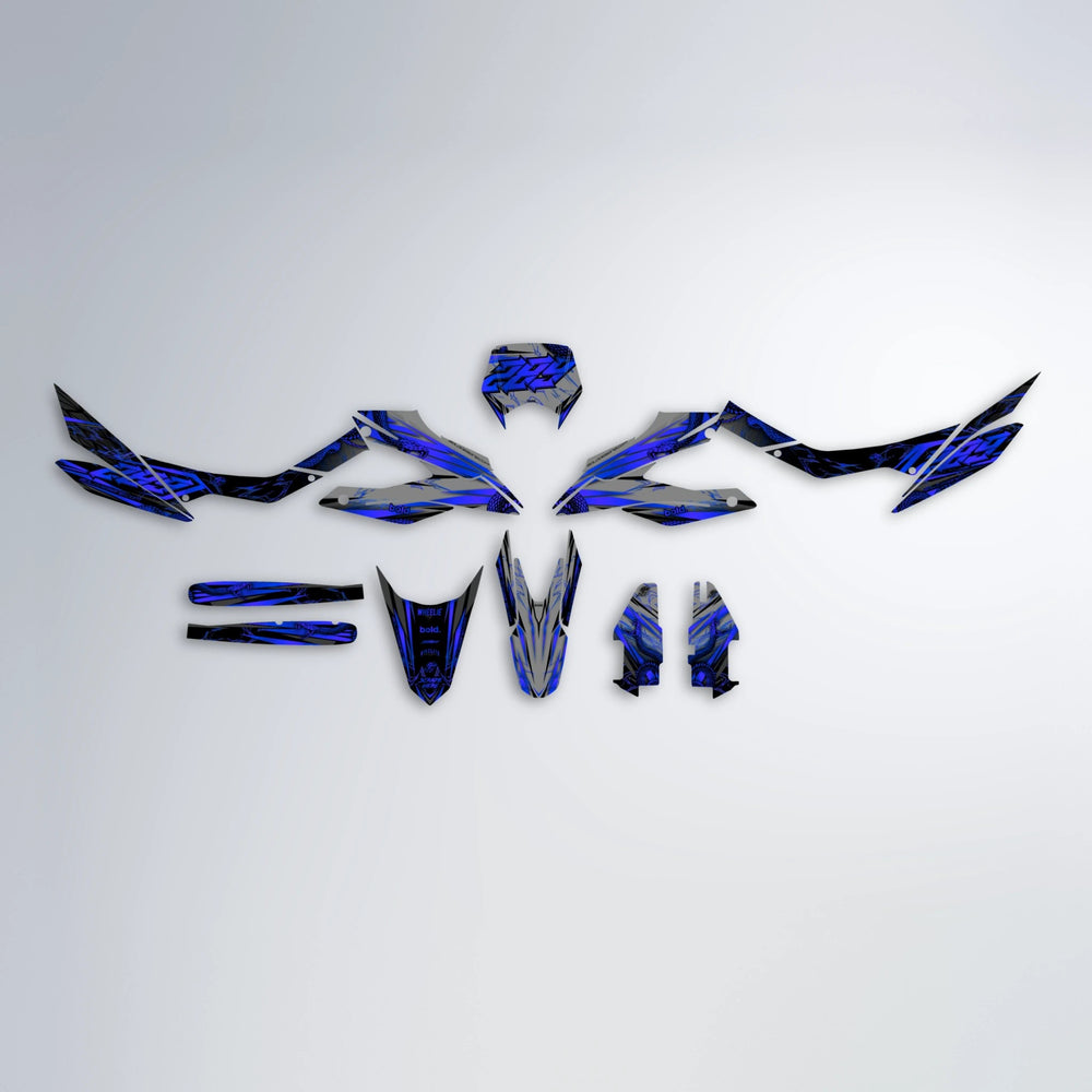 VIPER Aprilia SX 125 graphics kit parts layout in Blue