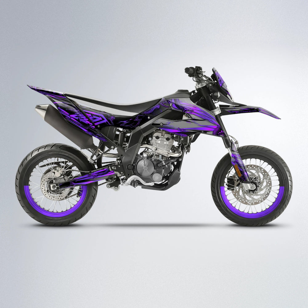 VIPER Aprilia SX 125 supermoto graphics kit in Purple