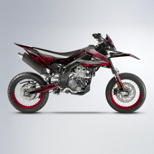 VIPER Aprilia SX 125 supermoto graphics kit in Red