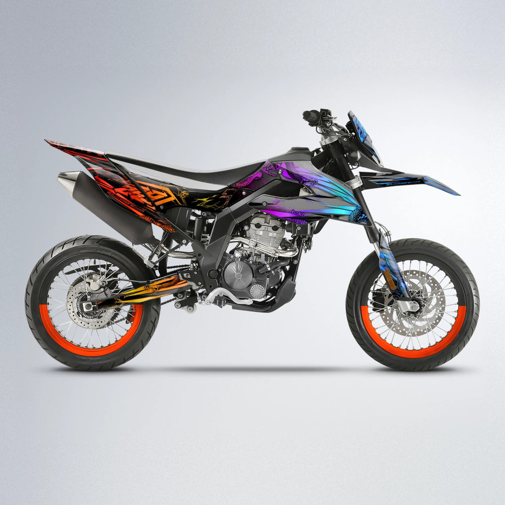 VIPER Aprilia SX 125 supermoto graphics kit in Sunset Fade
