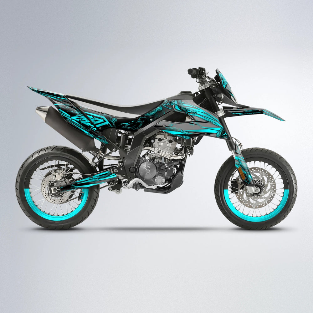 VIPER Aprilia SX 125 supermoto graphics kit in Teal