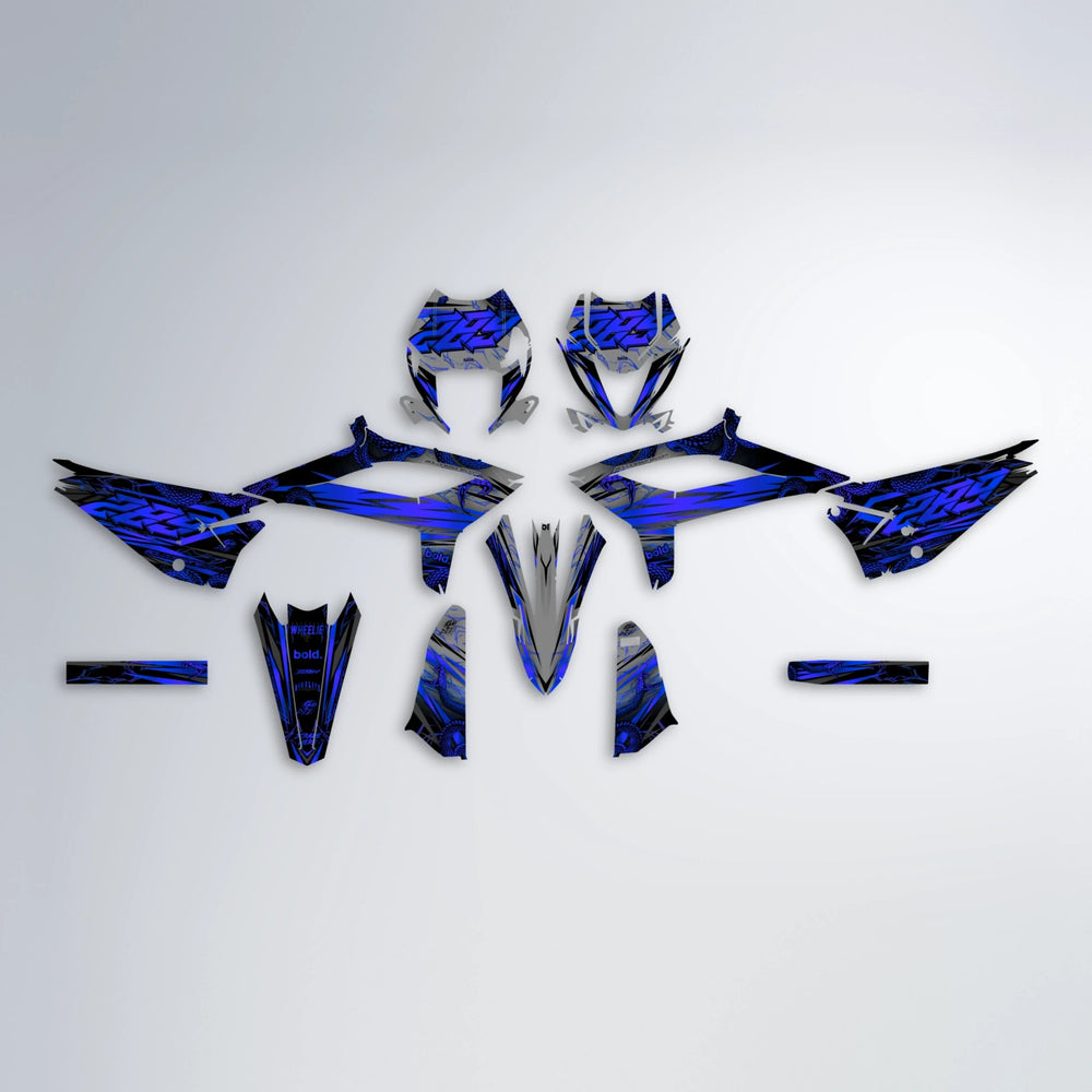 VIPER Beta graphics kit parts layout in Blue