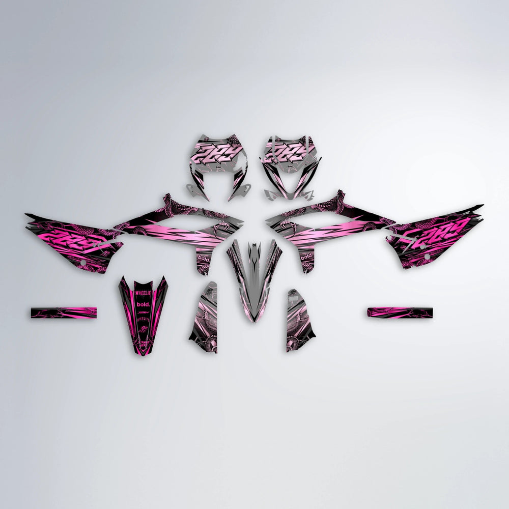 VIPER Beta graphics kit parts layout in Flamingo