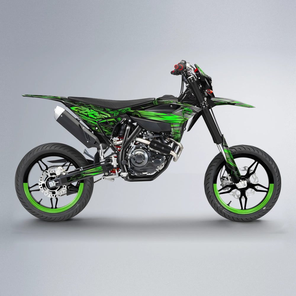 VIPER Beta supermoto graphics kit in Green