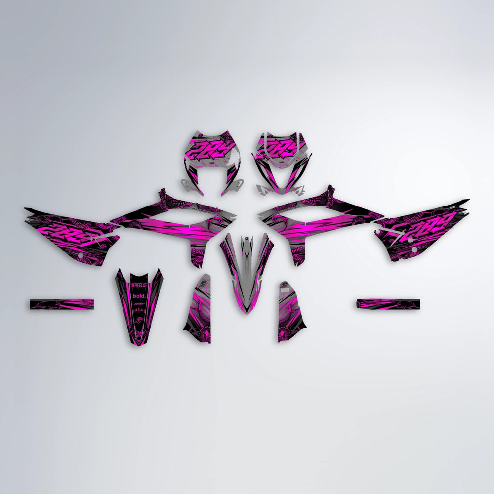 VIPER Beta graphics kit parts layout in Pink