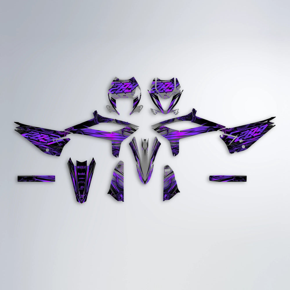 VIPER Beta graphics kit parts layout in Purple