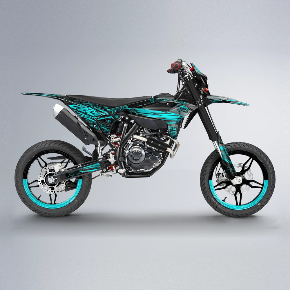 VIPER Beta supermoto graphics kit in Teal