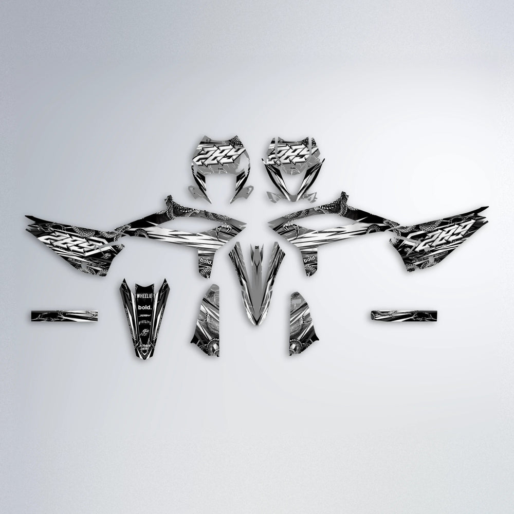 VIPER Beta graphics kit parts layout in White