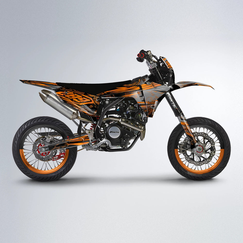 VIPER Fantic supermoto graphics kit in Orange