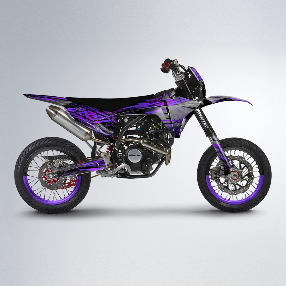VIPER Fantic supermoto graphics kit in Purple
