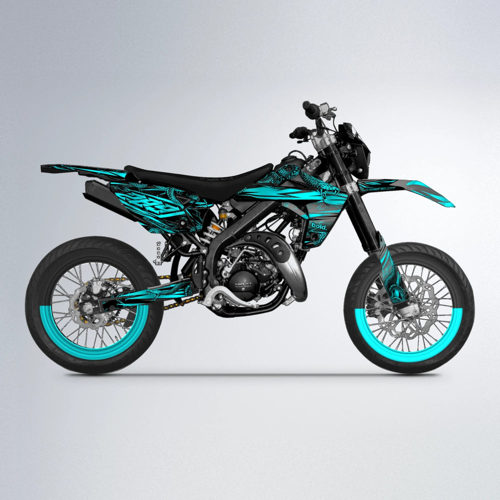 VIPER Rieju MRT supermoto graphics kit in Teal