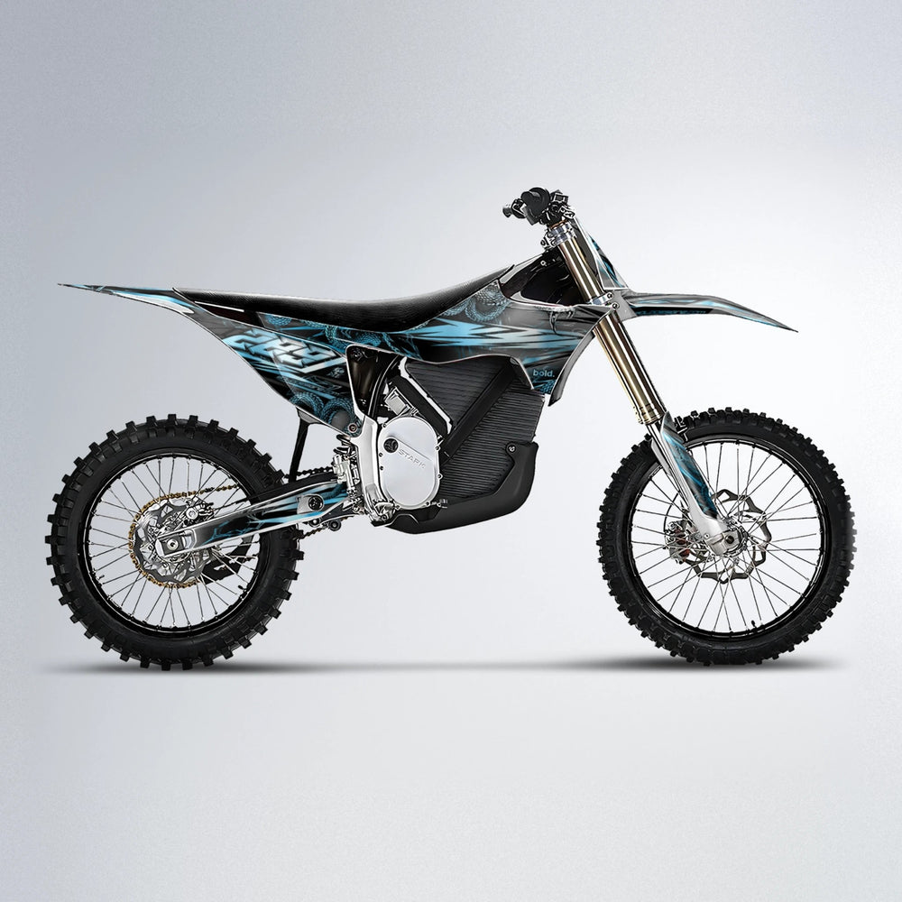 VIPER Stark Varg MX motocross graphics kit in Light Blue & White