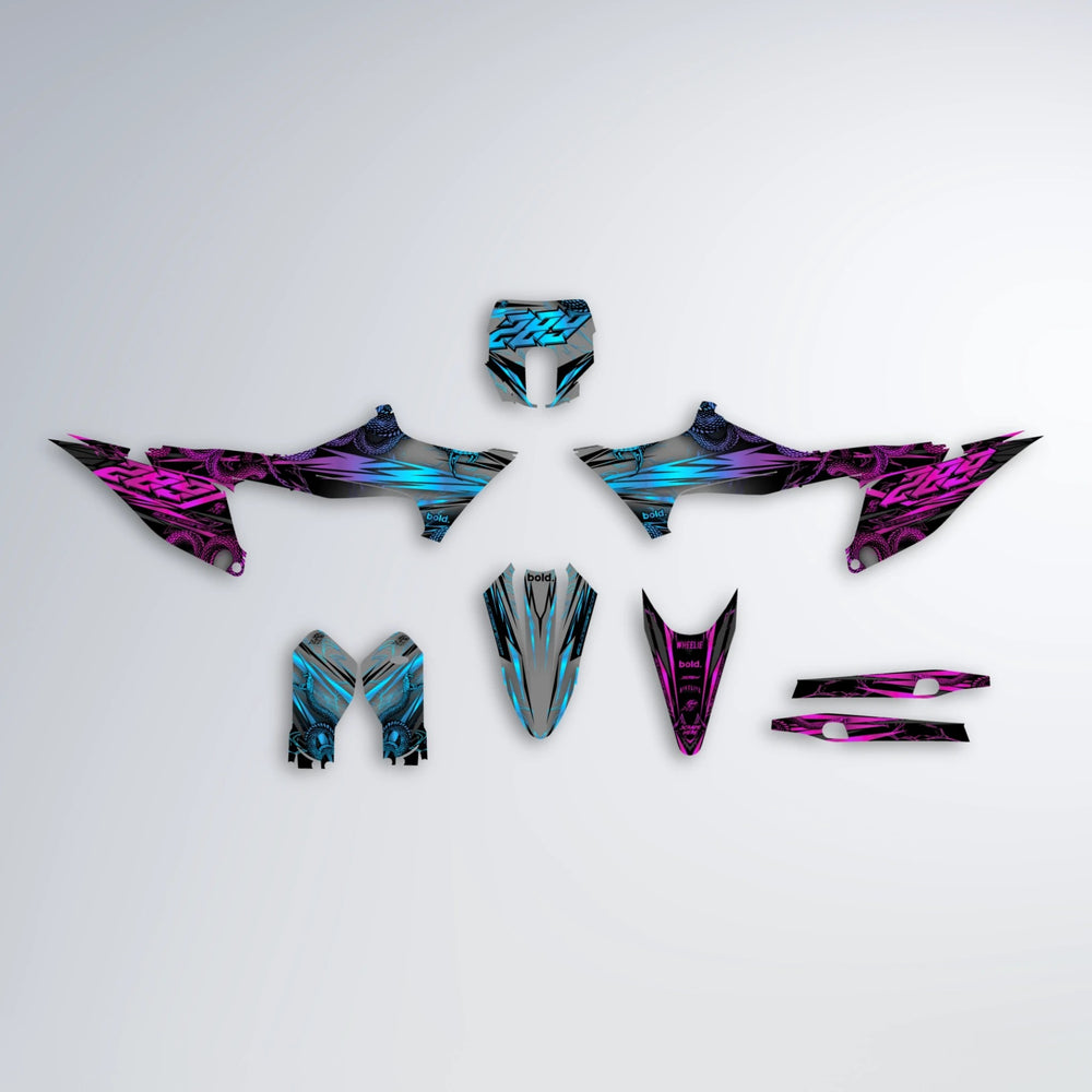 VIPER Stark Varg SM graphics kit parts layout in Pink & Light Blue