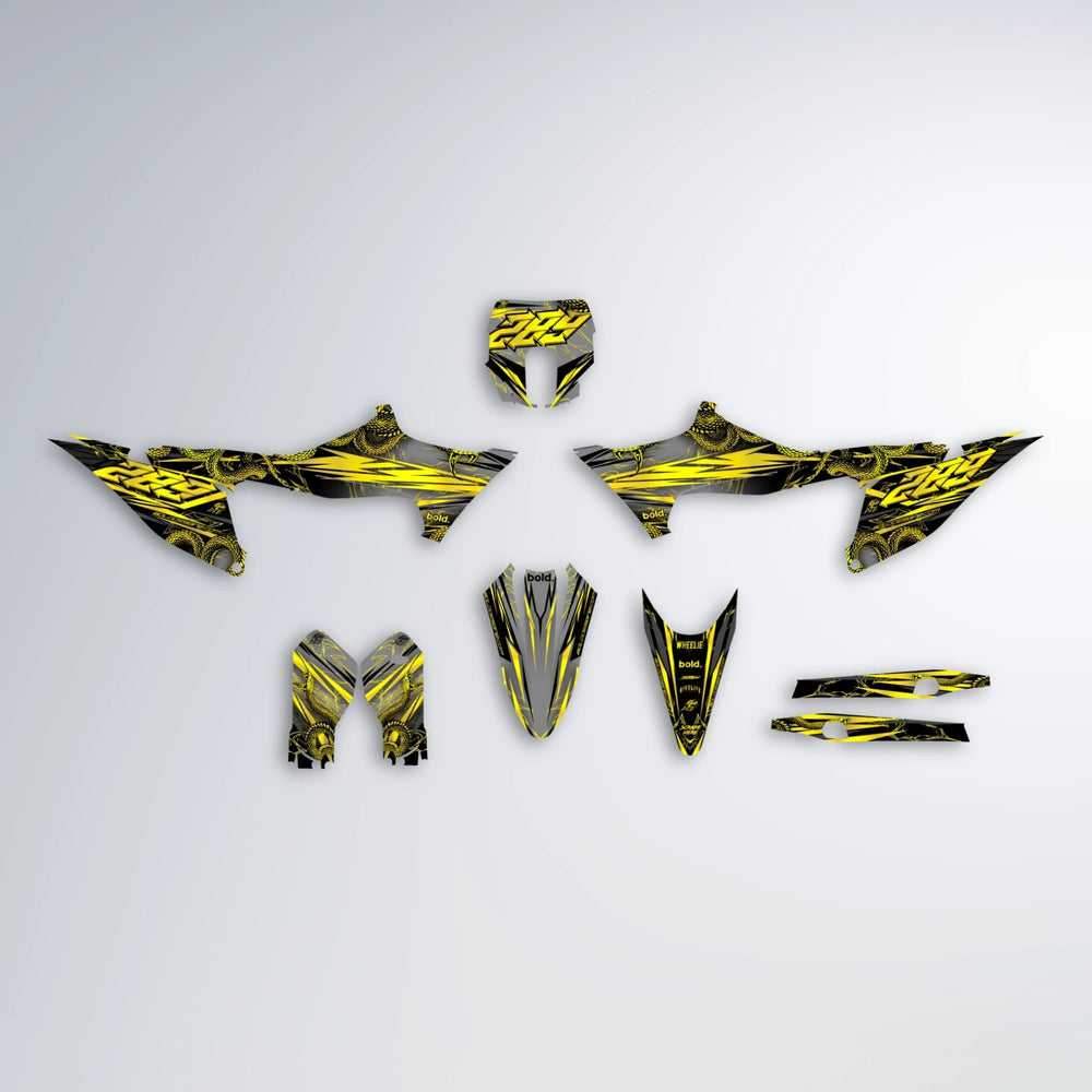 VIPER Stark Varg SM graphics kit parts layout in Yellow