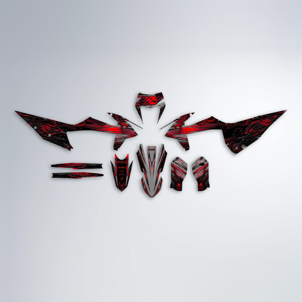 VIPER graphics kit parts layout in Black & Red
