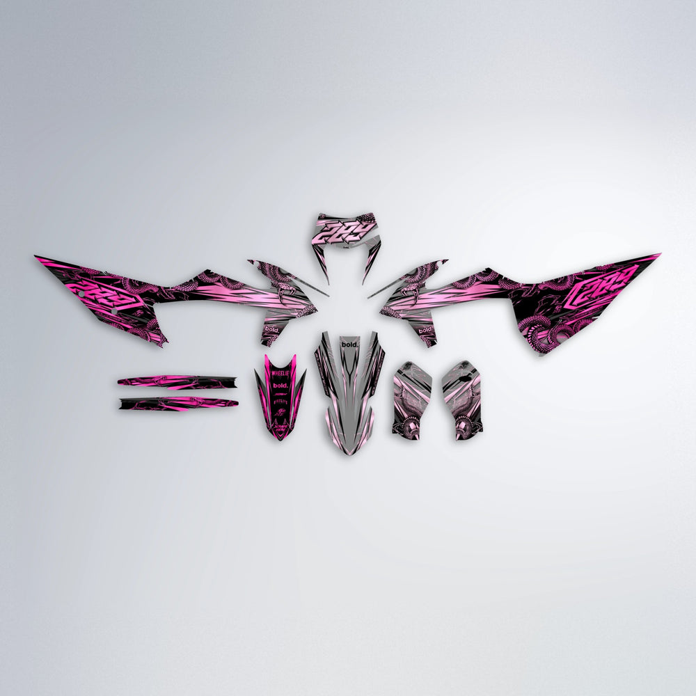 VIPER graphics kit parts layout in Flamingo