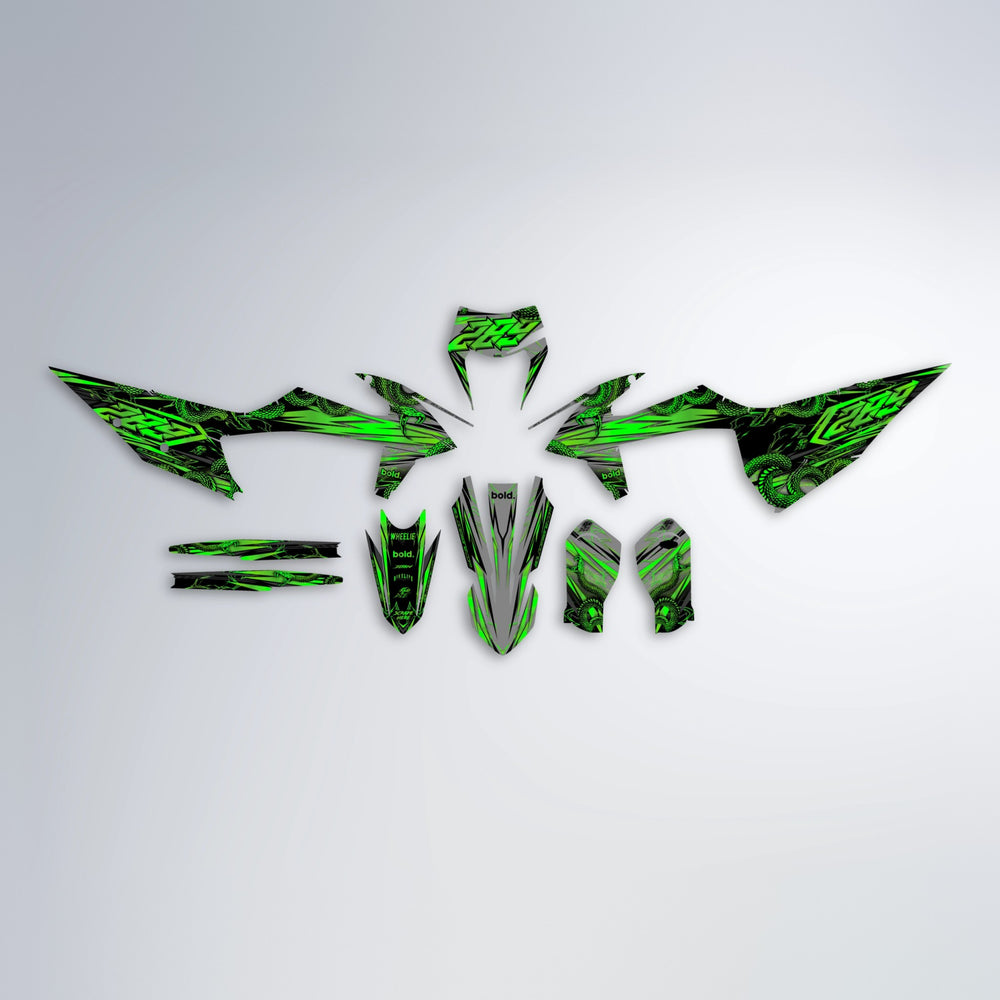 VIPER graphics kit parts layout in Green