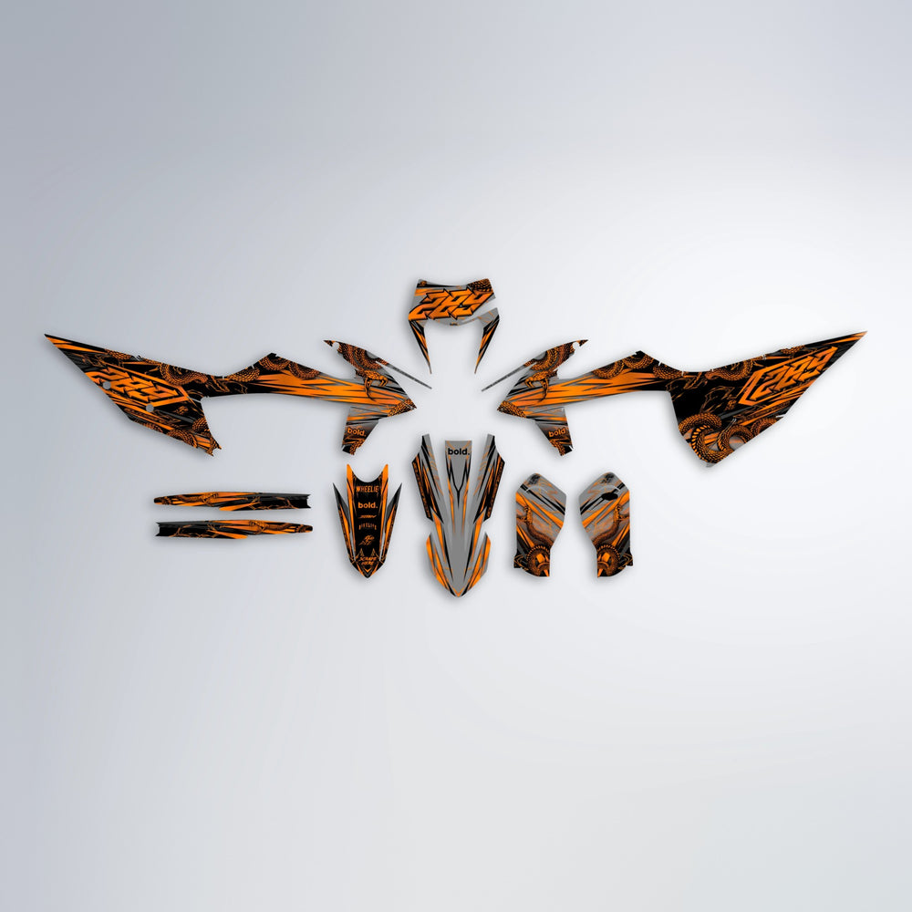 VIPER graphics kit parts layout in Orange