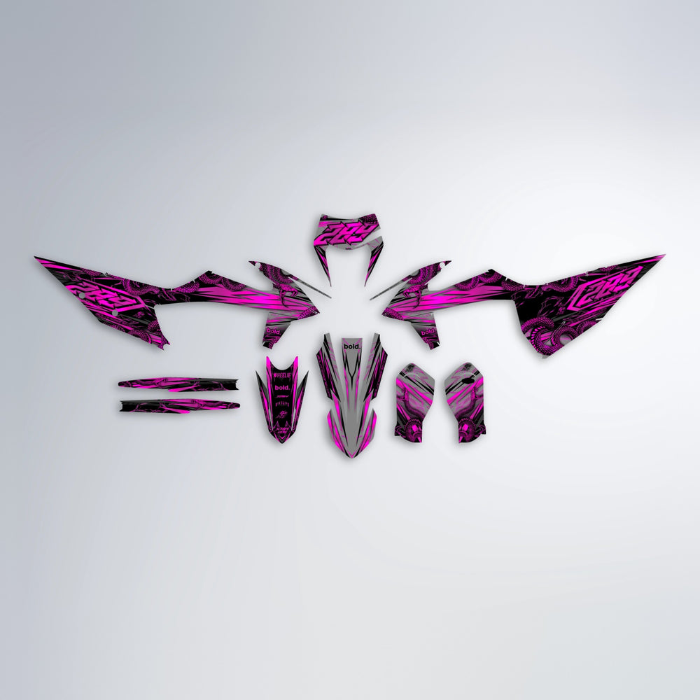 VIPER graphics kit parts layout in Pink