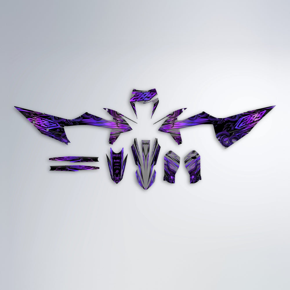 VIPER graphics kit parts layout in Purple Chrome