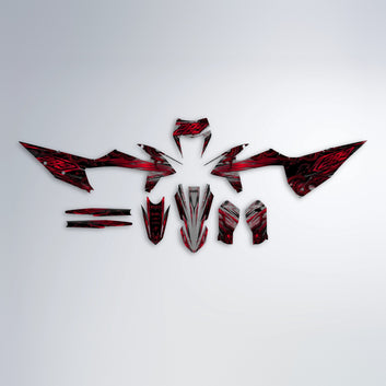VIPER graphics kit parts layout in Red