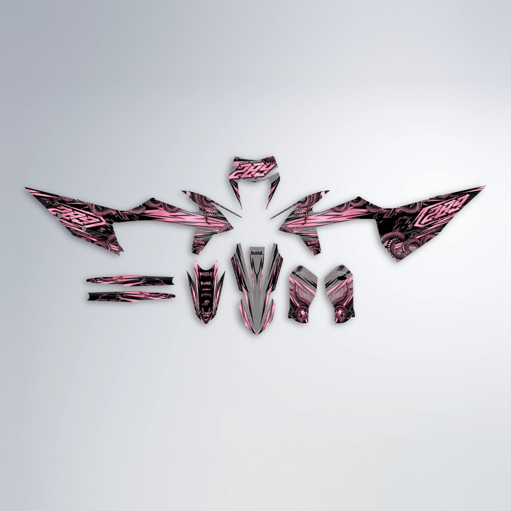VIPER graphics kit parts layout in Sakura Pink