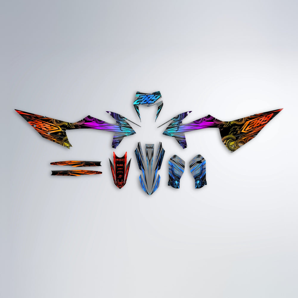 VIPER graphics kit parts layout in Sunset Fade