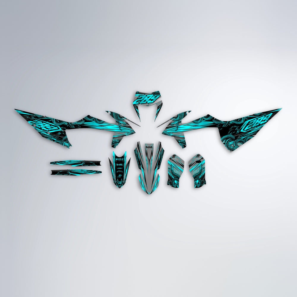 VIPER graphics kit parts layout in Teal