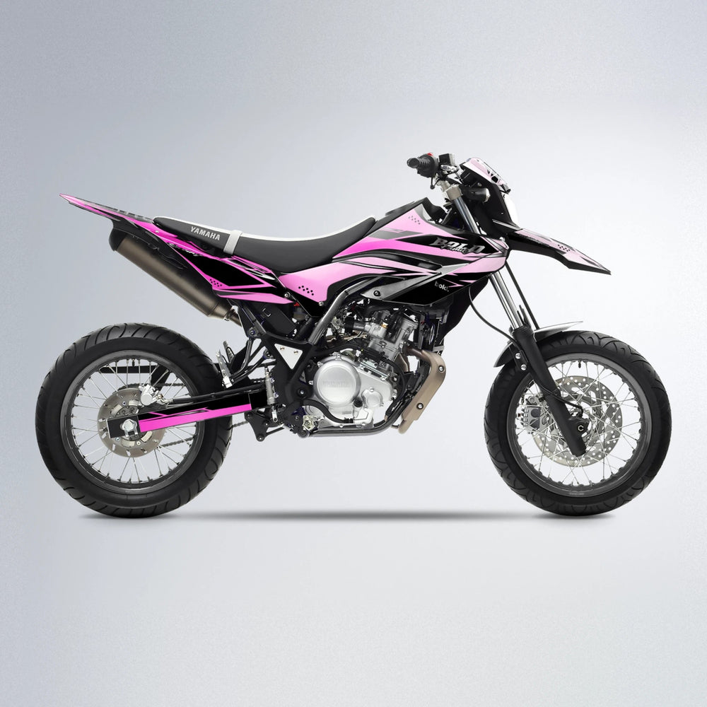 VISIONARY Yamaha WR 125X supermoto graphics kit in Flamingo