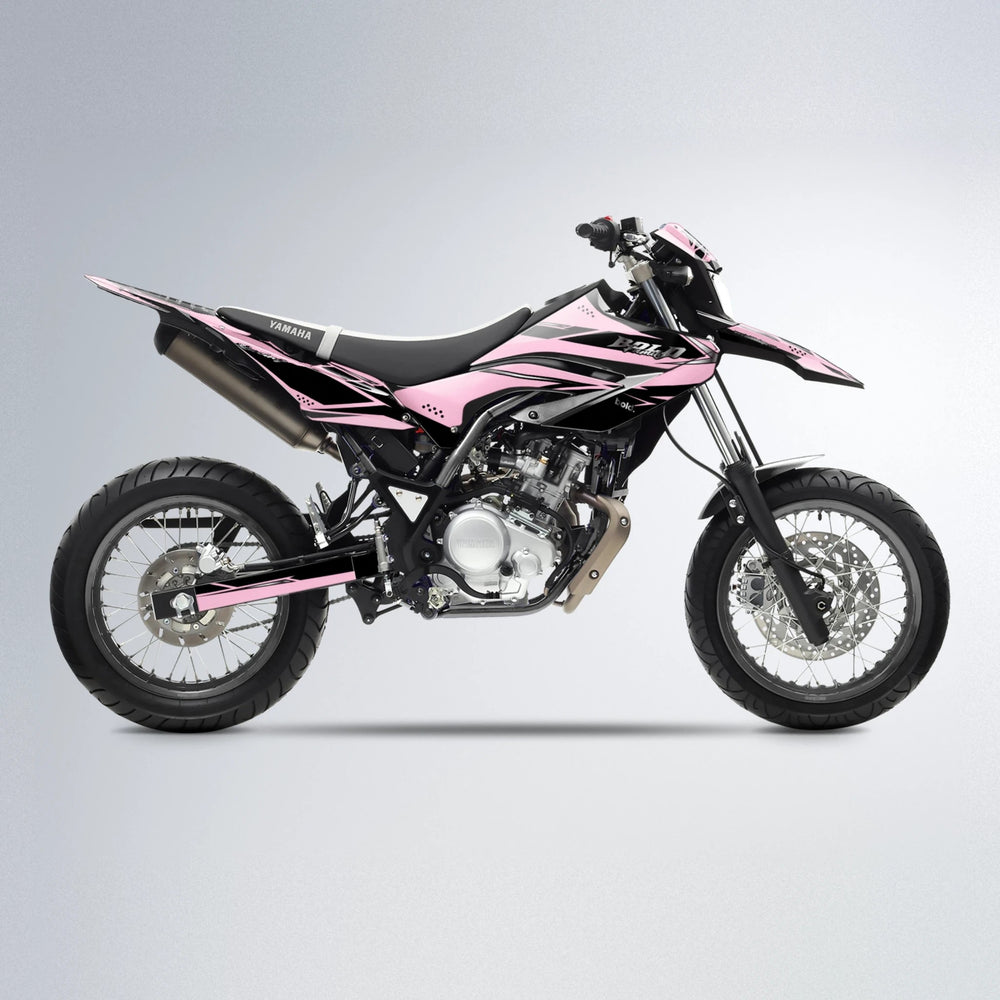 VISIONARY Yamaha WR 125X supermoto graphics kit in Sakura Pink