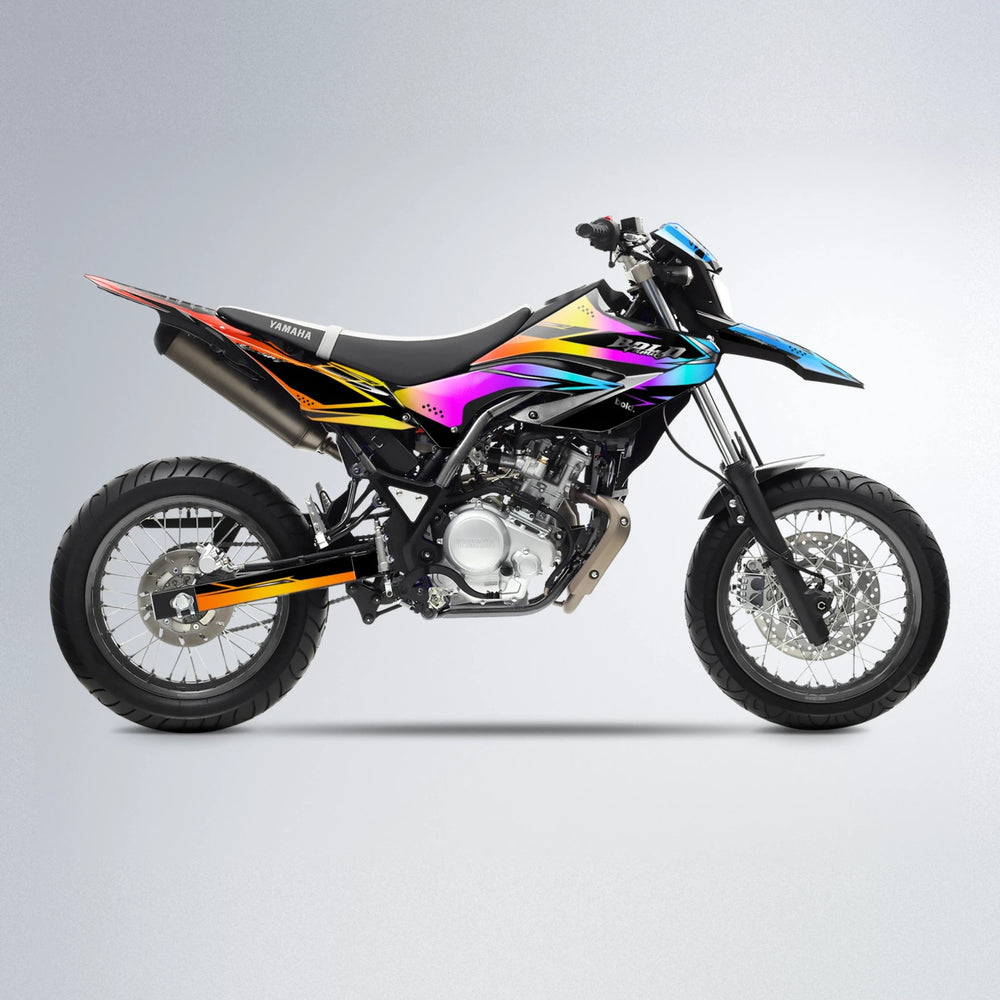 VISIONARY Yamaha WR 125X supermoto graphics kit in Sunset Fade