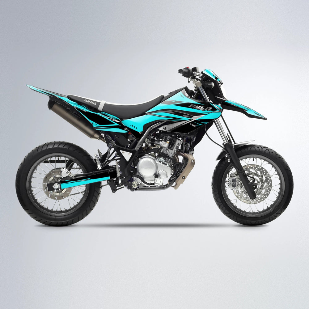 VISIONARY Yamaha WR 125X supermoto graphics kit in Teal