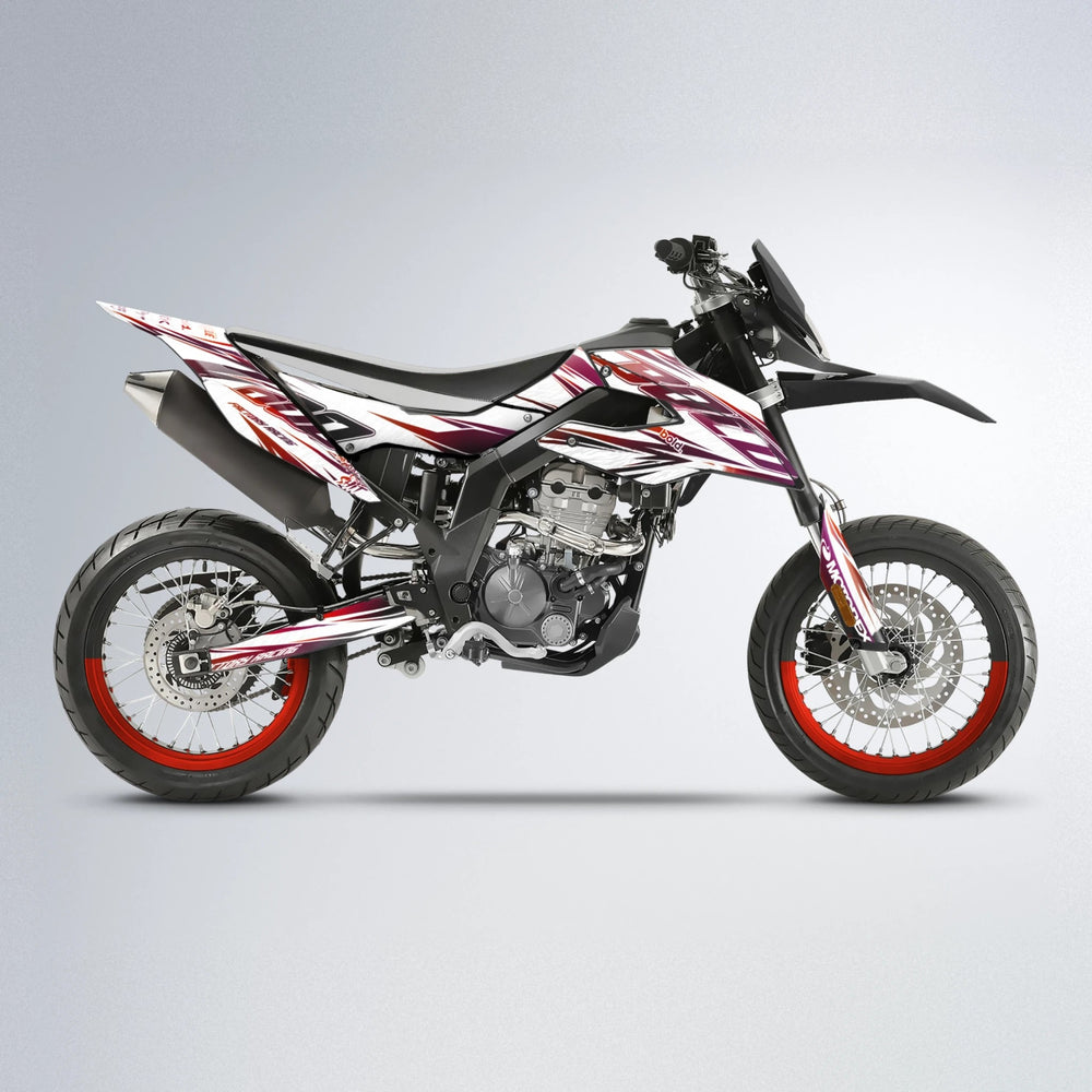VITALY Aprilia SX 125 supermoto graphics kit in Black & Red