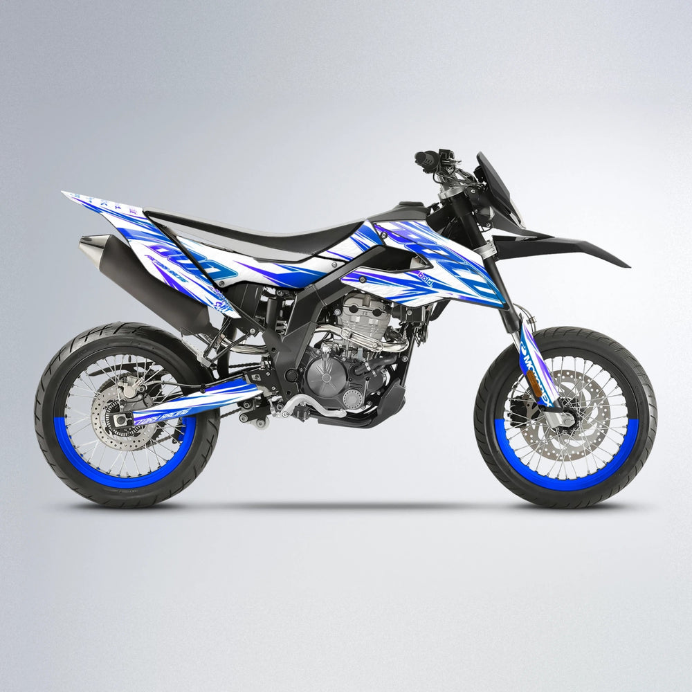 VITALY Aprilia SX 125 supermoto graphics kit in Blue