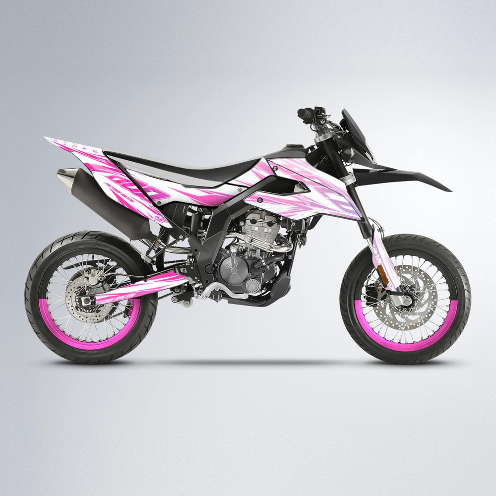 VITALY Aprilia SX 125 supermoto graphics kit in Flamingo