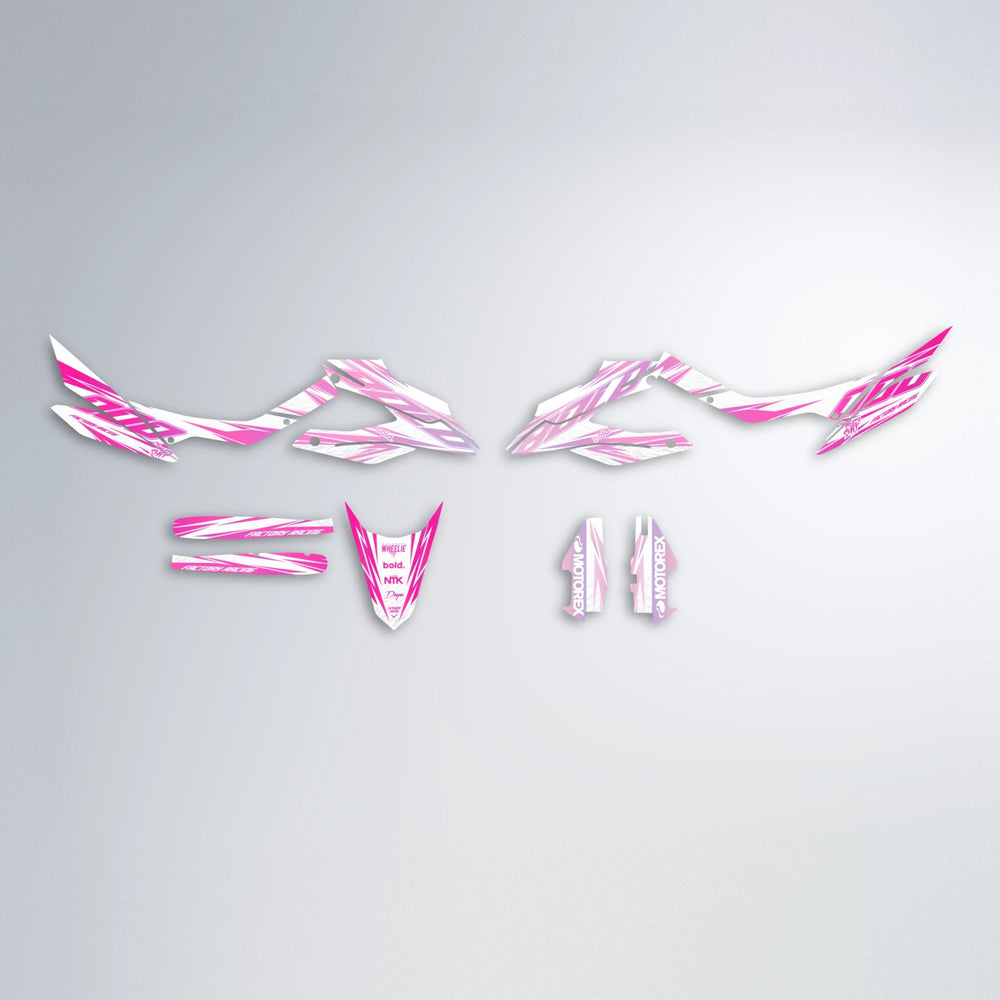 VITALY Aprilia SX 125 graphics kit parts layout in Flamingo
