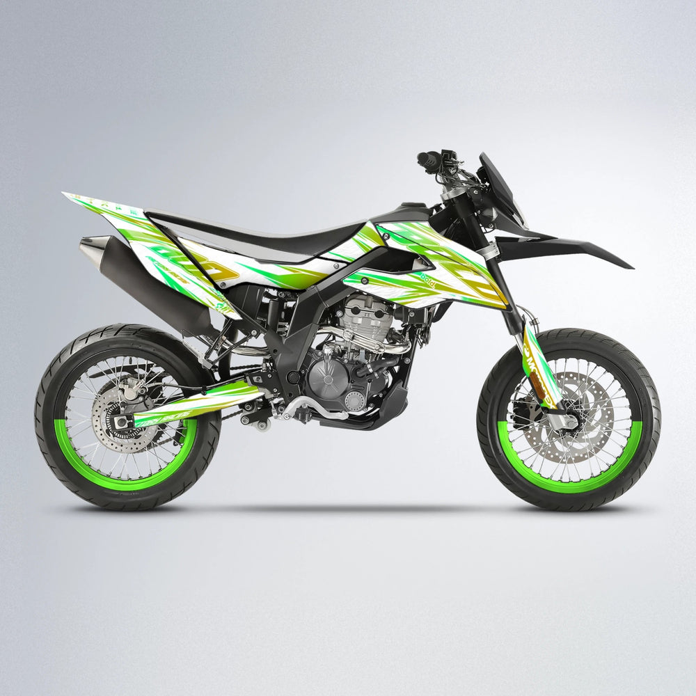 VITALY Aprilia SX 125 supermoto graphics kit in Green