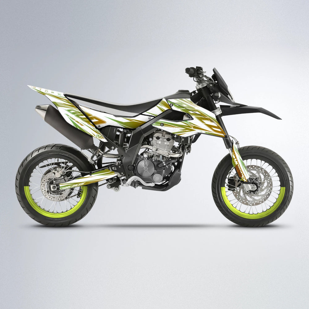 VITALY Aprilia SX 125 supermoto graphics kit in Olive