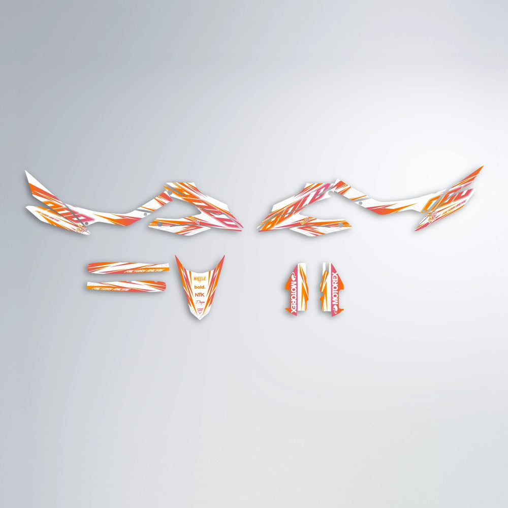 VITALY Aprilia SX 125 graphics kit parts layout in Orange