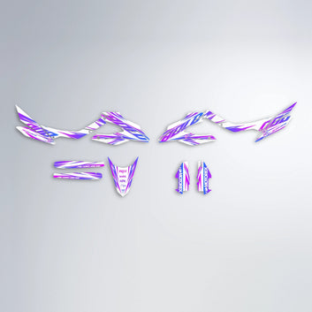 VITALY Aprilia SX 125 graphics kit parts layout in Purple