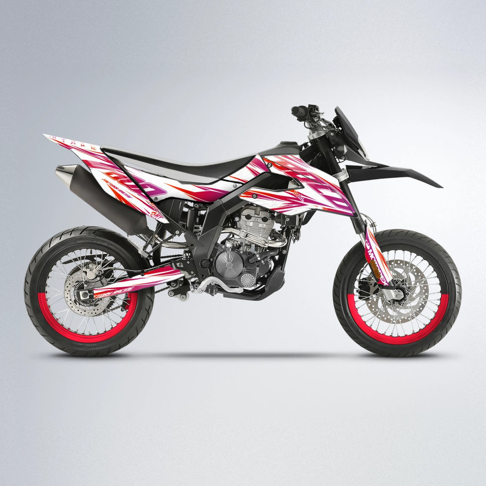 VITALY Aprilia SX 125 supermoto graphics kit in Red