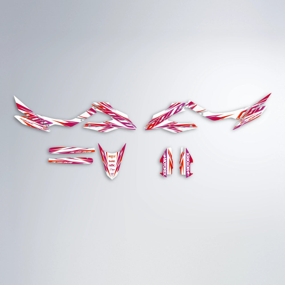 VITALY Aprilia SX 125 graphics kit parts layout in Red