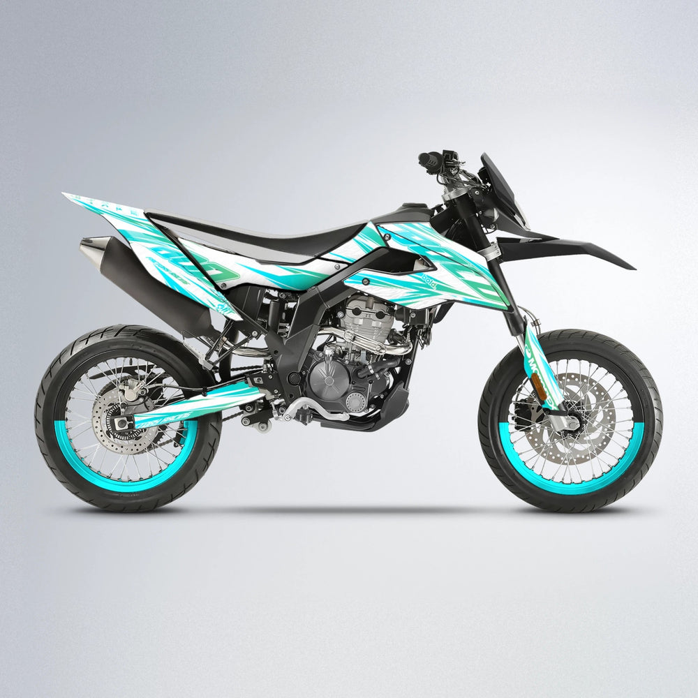 VITALY Aprilia SX 125 supermoto graphics kit in Teal