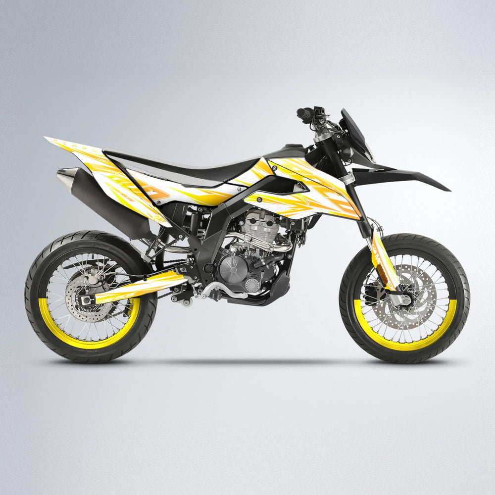 VITALY Aprilia SX 125 supermoto graphics kit in Yellow