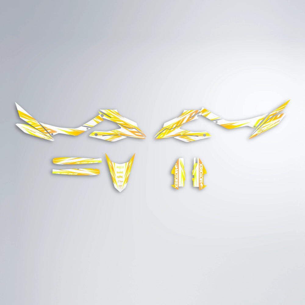 VITALY Aprilia SX 125 graphics kit parts layout in Yellow