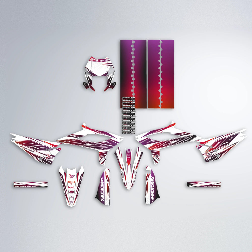 VITALY Beta graphics kit parts layout in Black & Red