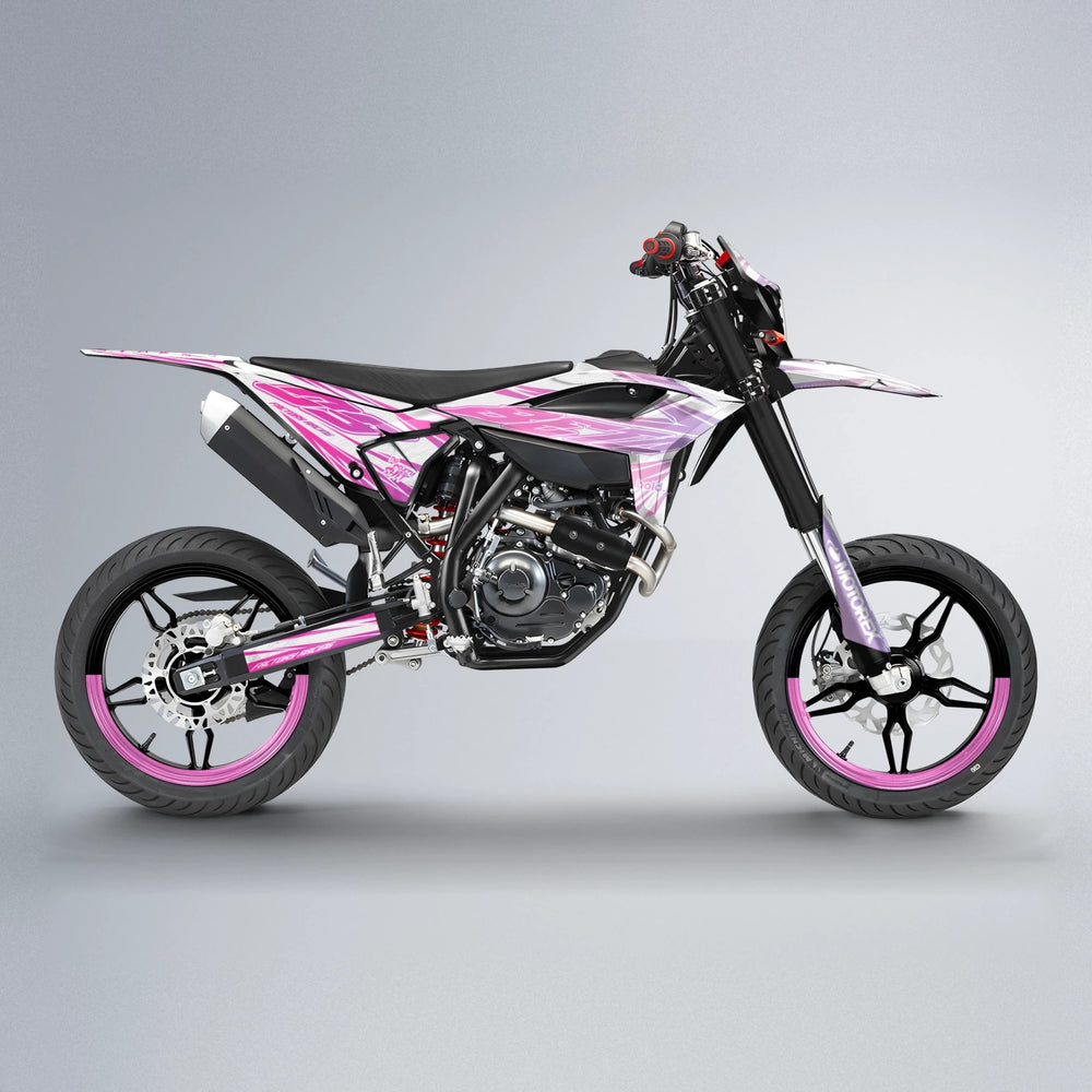VITALY Beta supermoto graphics kit in Flamingo